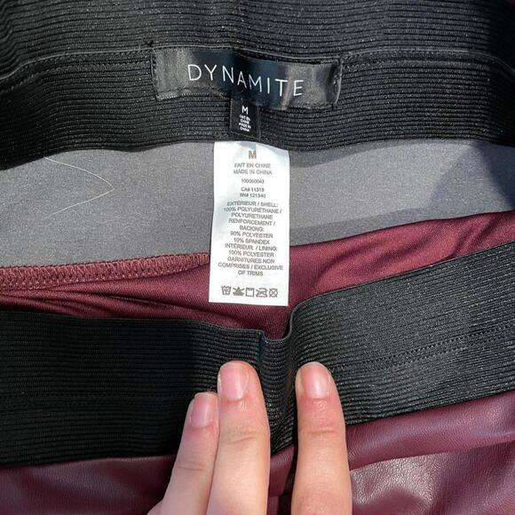 burgundy faux leather skirt. dynamite size medium - Picture 6 of 6